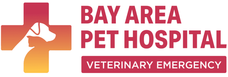horizontal logo for bay area pet hospital in color