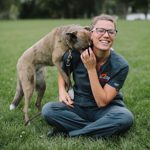 Fallon with her dog