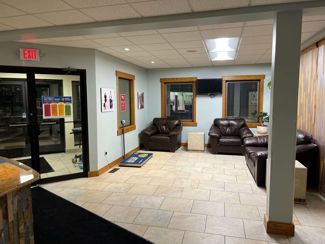 waiting area at bay area pet hospital