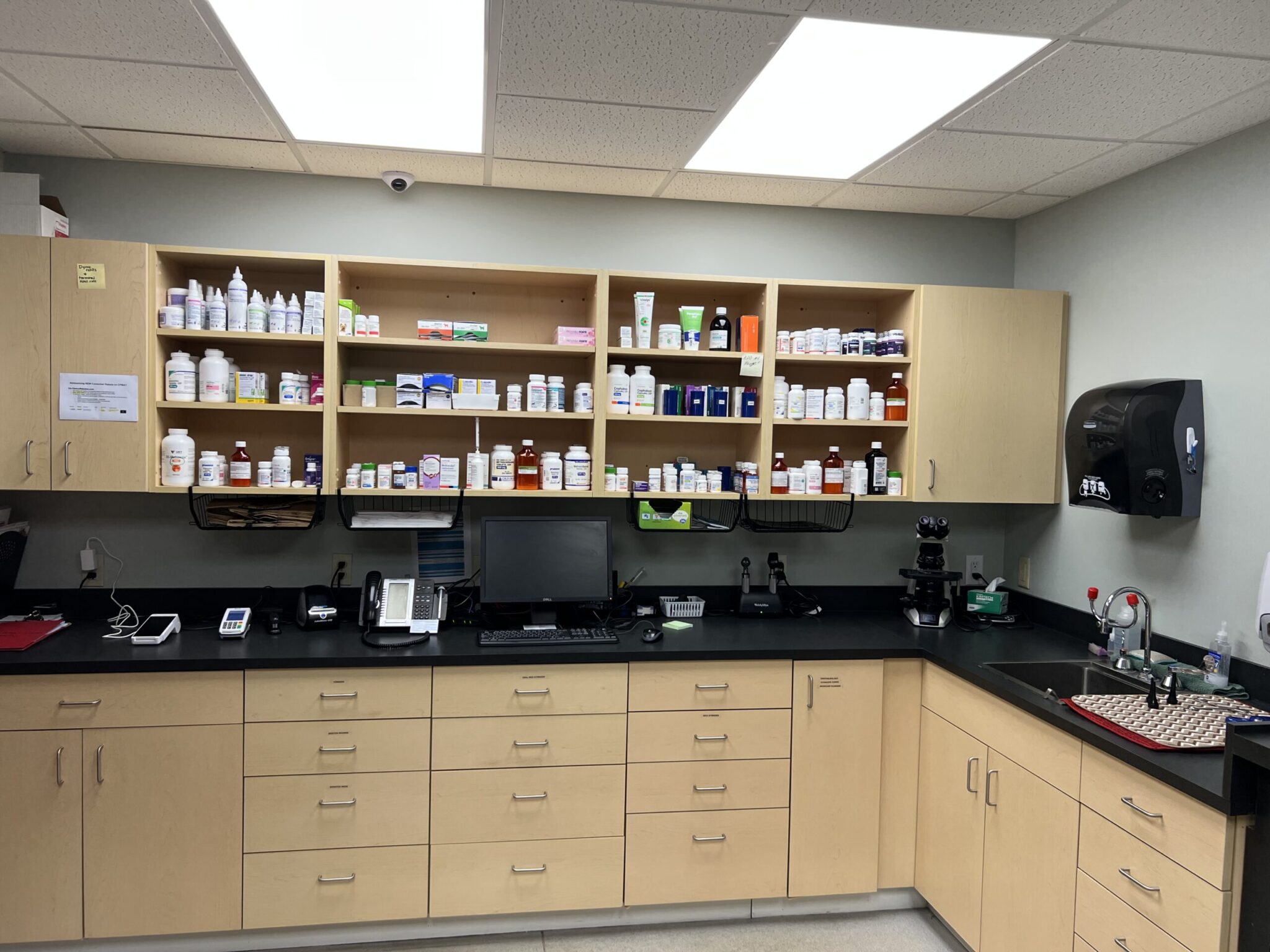 pharmacy cabinets at bay area pet hospital