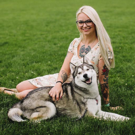 Shannon with her husky