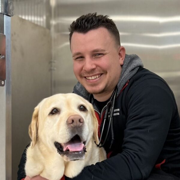 Dan Inman with his dog